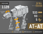 MOC-75372 Micro Series AT-AT Walker Star Wars by obiwanklemmobi MOC FACTORY