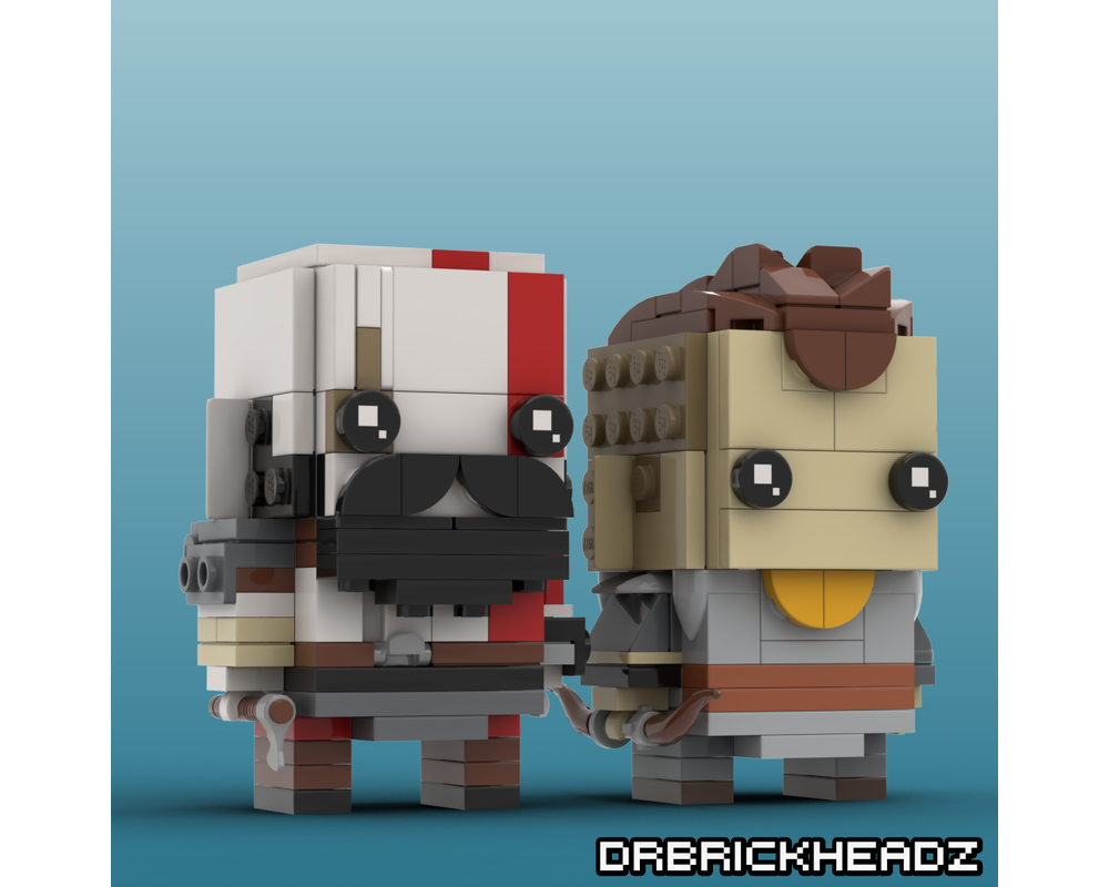 LEGO MOC Kratos + Atreus (God of War) Brickheadz Bundle by DrBrickheadz ...