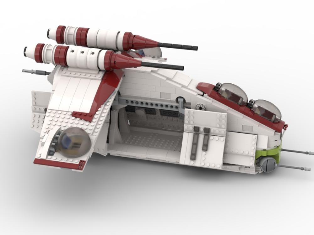 LEGO MOC LAAT Republic Gunship mod of set 75021 with closing doors and ...