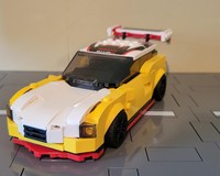 White-Yellow Hatchback