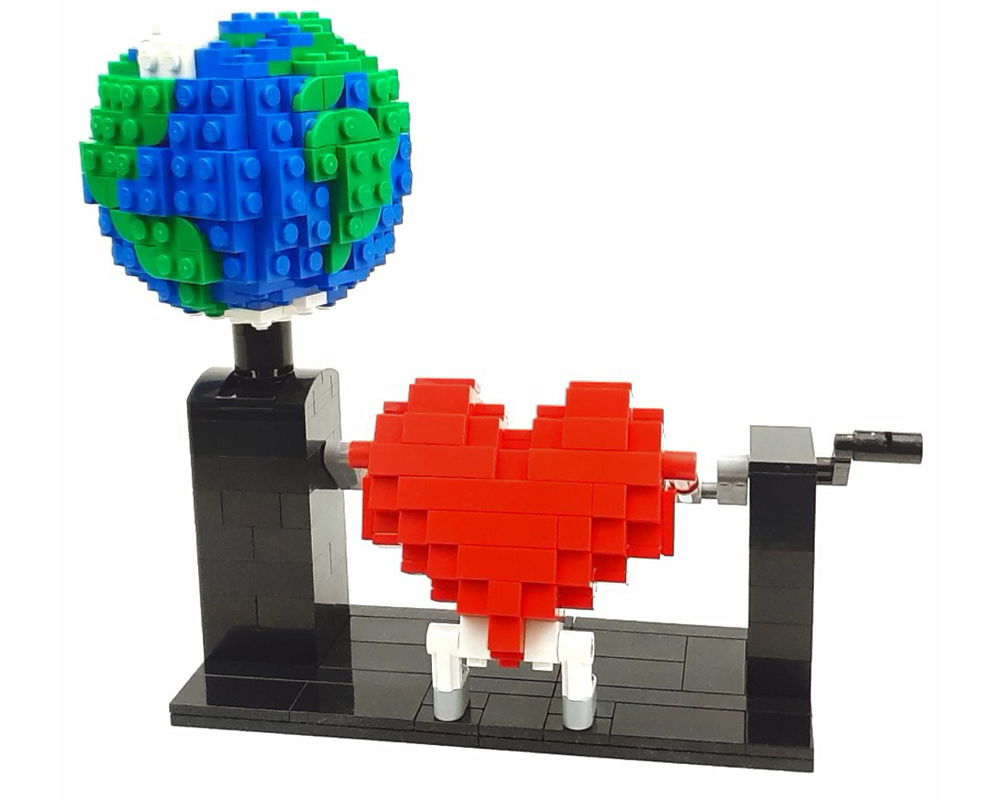 LEGO MOC Love Planet, a LEGO Heart automaton by Planet GBC