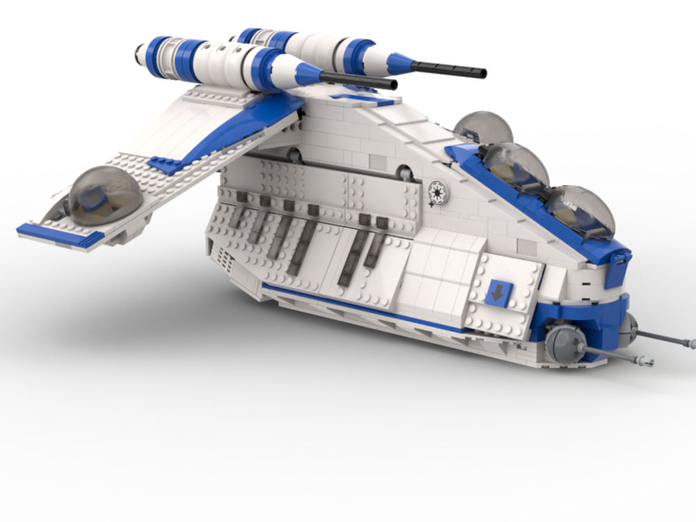 LEGO MOC 501st Legion Republic Gunship mod of set 75021 with closing doors and cheaper parts. by AlexKipodre Rebrickable Build with LEGO