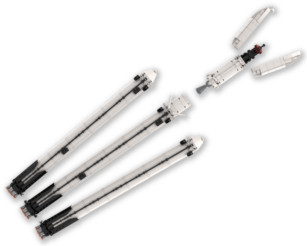 LEGO MOC SpaceX Falcon Heavy [Saturn V scale] by 0rig0