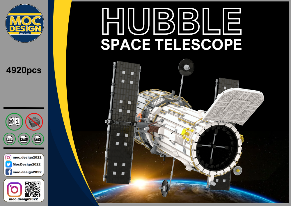 LEGO MOC Hubble Space Telescope 1:25 Scale by MOC DESIGN Rebrickable  Build with LEGO
