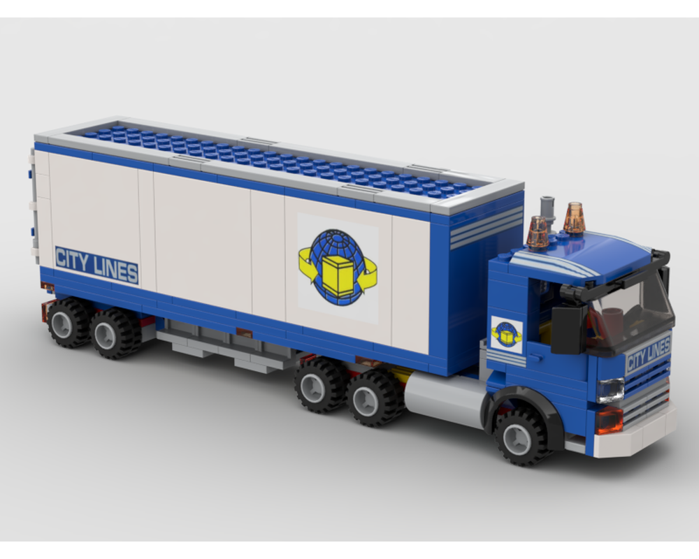 LEGO MOC City Lines Semi Truck by HaulingBricks | Rebrickable - Build ...