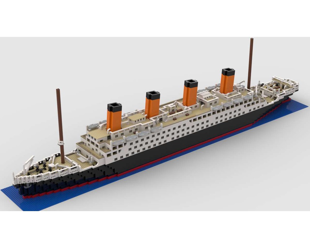 Lego Moc Rms Titanic Large Scale M Long By Jamiehall Rebrickable Build With Lego