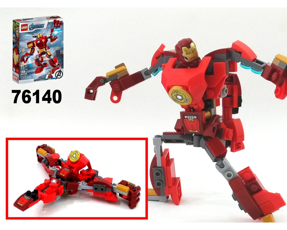 LEGO MOC Transformer Jet Mech from LEGO Marvel set 76140: Iron man Mech