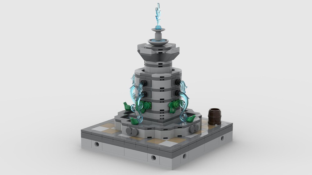 Lego fountain hot sale moc