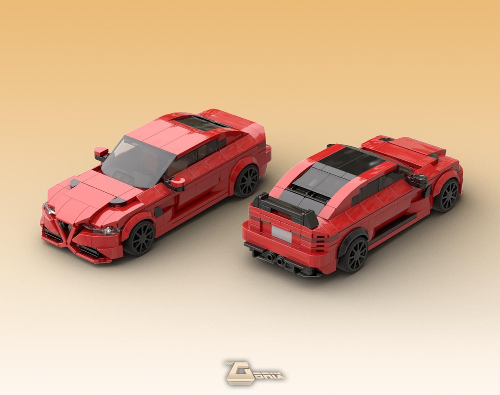 LEGO Alfa Romeo Giulia Quadrifoglio and GTAm - Red by thegbrix | Rebrickable - Build with LEGO