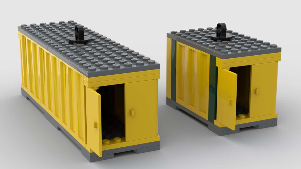 LEGO container with door 2sizes by LeFisch | Rebrickable - Build with LEGO