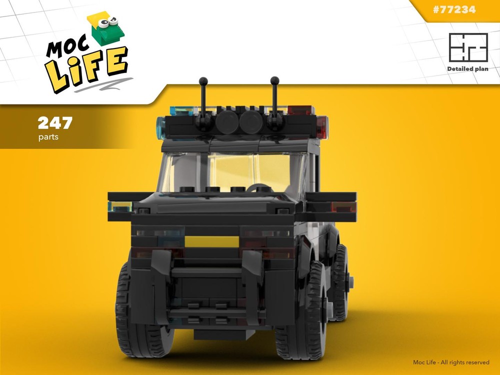 LEGO MOC Chevrolet Silverado 1500 quad cab long bed police by