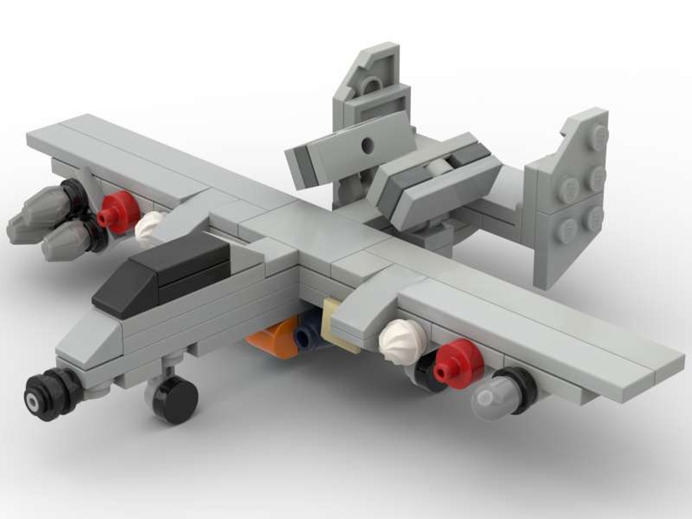 LEGO MOC A-10 Thunderbolt ("Warthog") mini v8 by meregt | Rebrickable