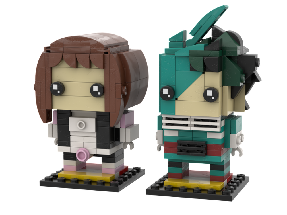 bliver nervøs høj revolution LEGO MOC Izuku Midoriya "Deku" & Ochaco Uraraka Brickheadz from My Hero  Academia (Boku no Hero Academia) by Tryko | Rebrickable - Build with LEGO