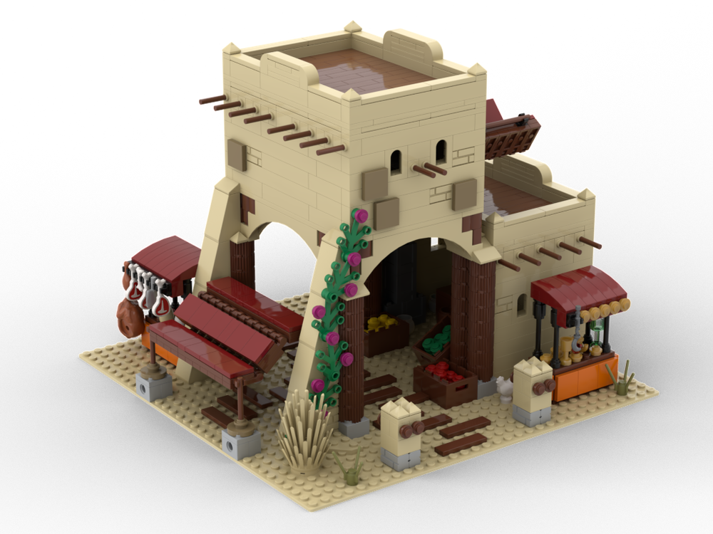LEGO MOC Modular Desert Market by gabizon | Rebrickable - Build