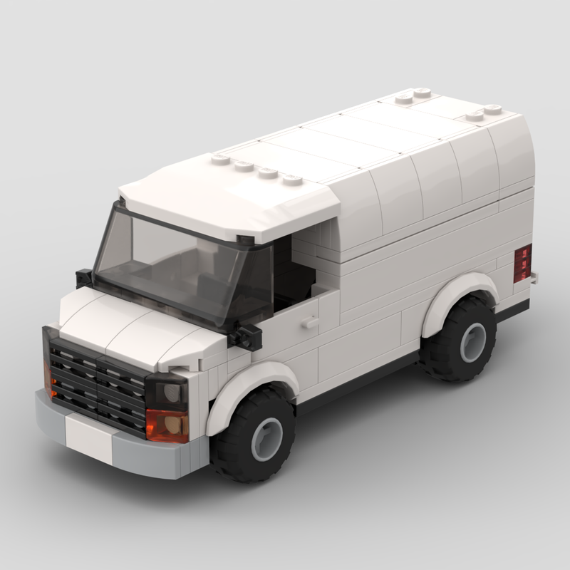 LEGO MOC White Van by BlockMOCs