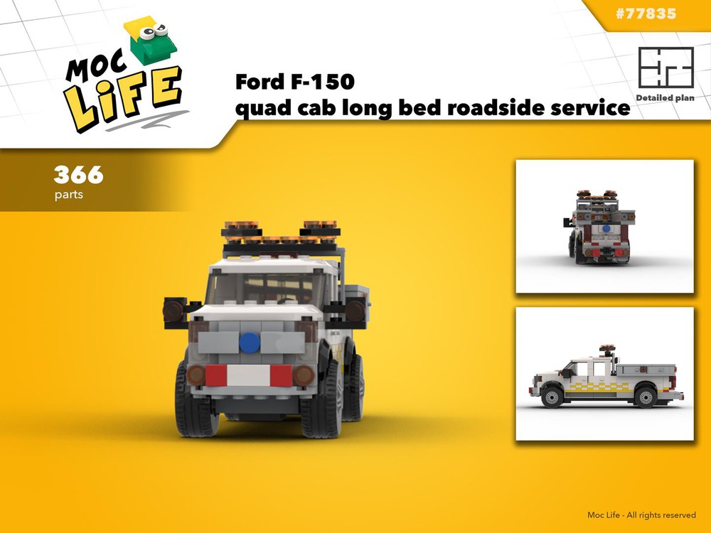 LEGO MOC Ford F-150 quad cab long bed roadside service thirteen gen by ...