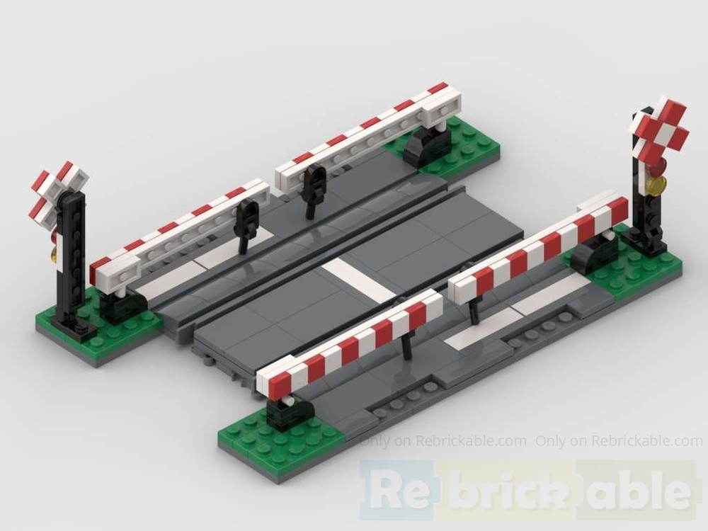 LEGO MOC-77838 railroad crossing with barrier by LeFisch | Rebrickable ...