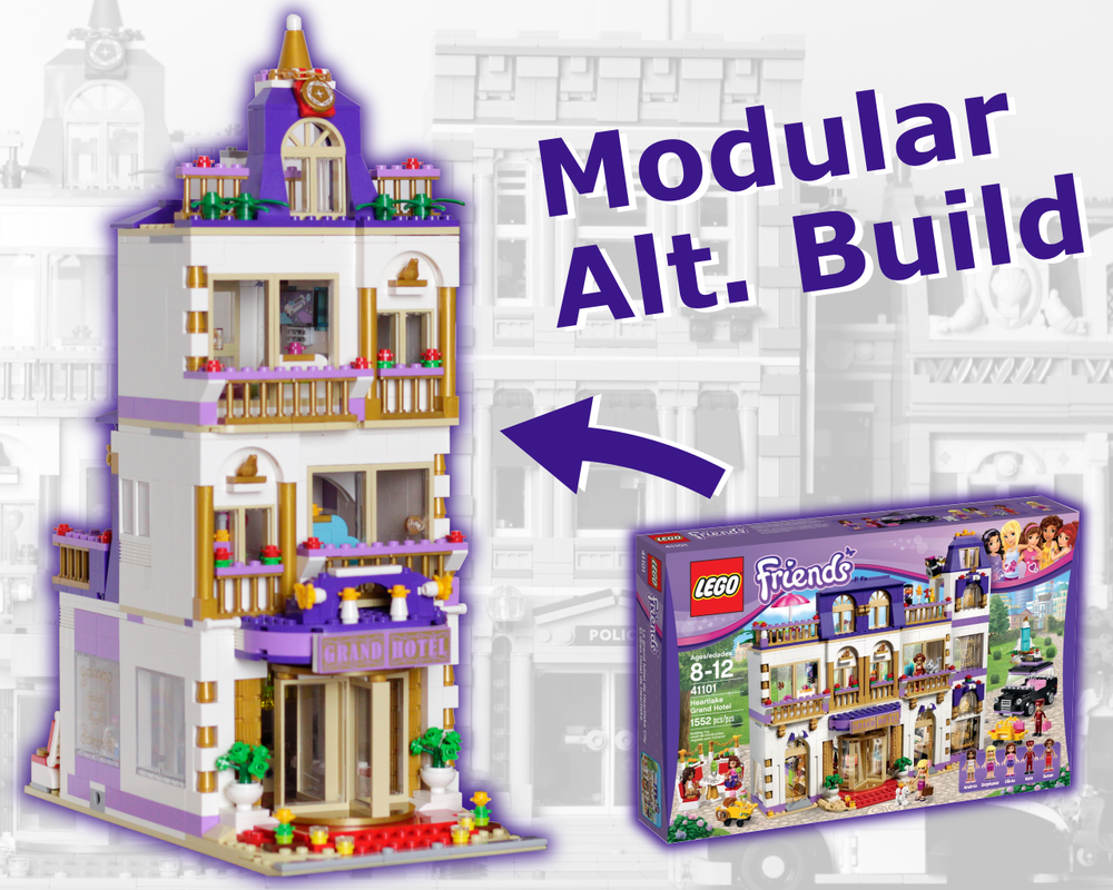 MOC Heartlake Grand Hotel Modular Alt Build by Stonewall Bricks | Rebrickable - Build with LEGO