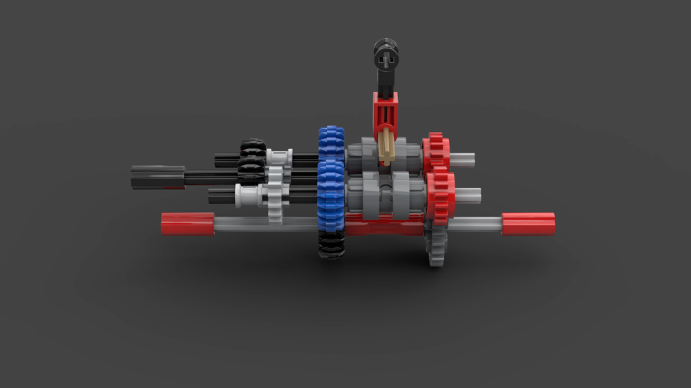 LEGO MOC Centered heavyduty manual 4speed gearbox Front input by Didumos Rebrickable