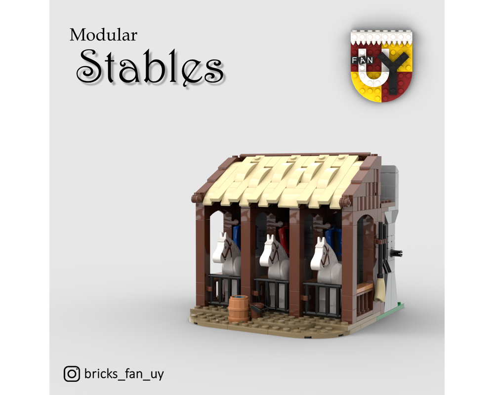 LEGO MOC Modular Stables by lego_fan_uy Rebrickable Build with LEGO