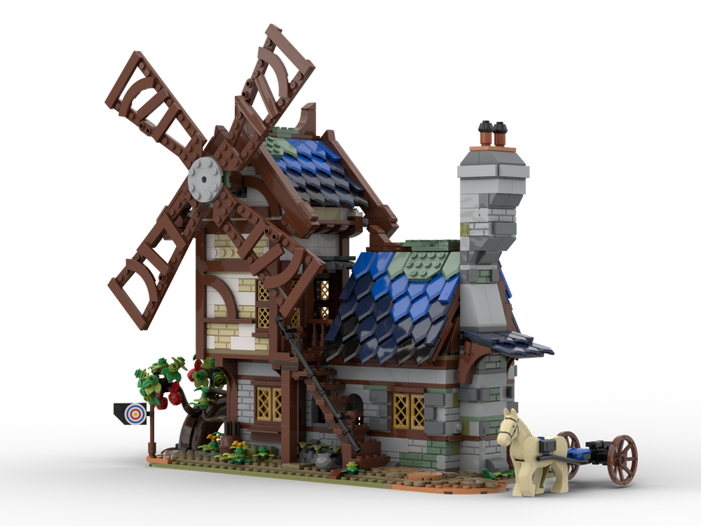 LEGO MOC Medieval Windmill by Gr33tje13 | Rebrickable - Build with LEGO