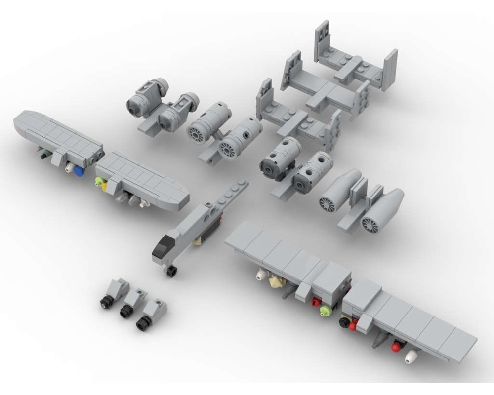 LEGO MOC A-10 Thunderbolt (''Warthog'') mini [modular] by meregt