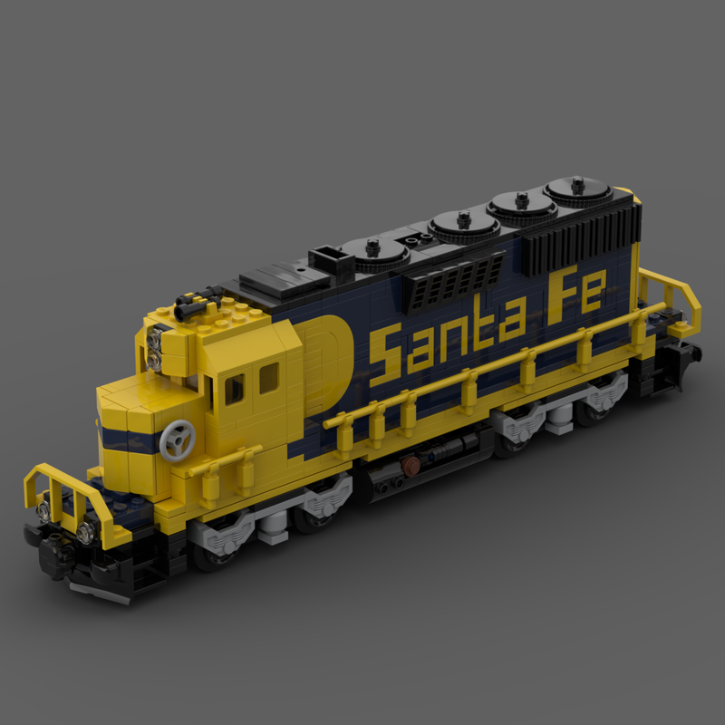 Lego Moc Gp30 Santa Fe Diesel Locomotive Train By Josszo Rebrickable Build With Lego