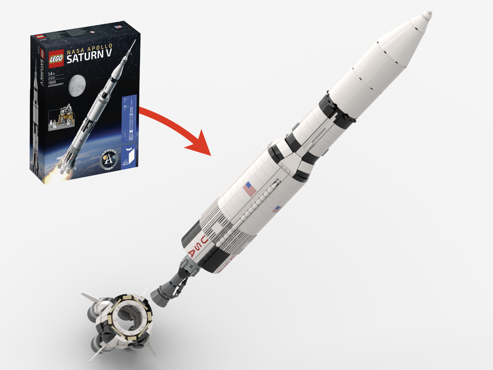 LEGO 21309 - Saturn V-B and Saturn by zeegiraf | Rebrickable Build with LEGO