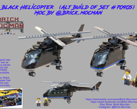 Black Helicopter - Blue Stripe (MOC of Set #70905 Batmobile)