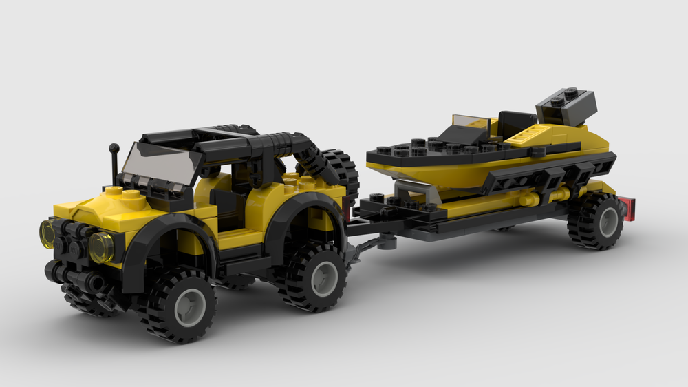 LEGO MOC Jeep Wrangler plus Boat and Trailer by SpaceOrca | Rebrickable -  Build with LEGO