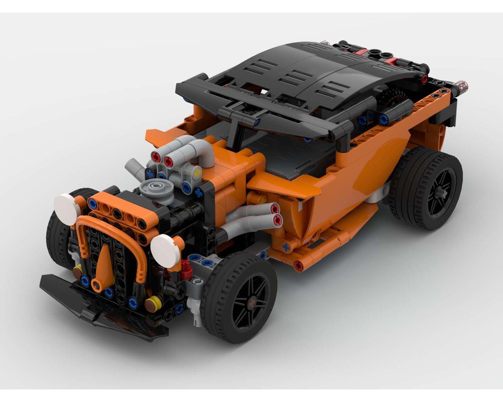 LEGO MOC PU RC Hot rod 42093 42109 dual alternate by mkolar Rebrickable Build with LEGO