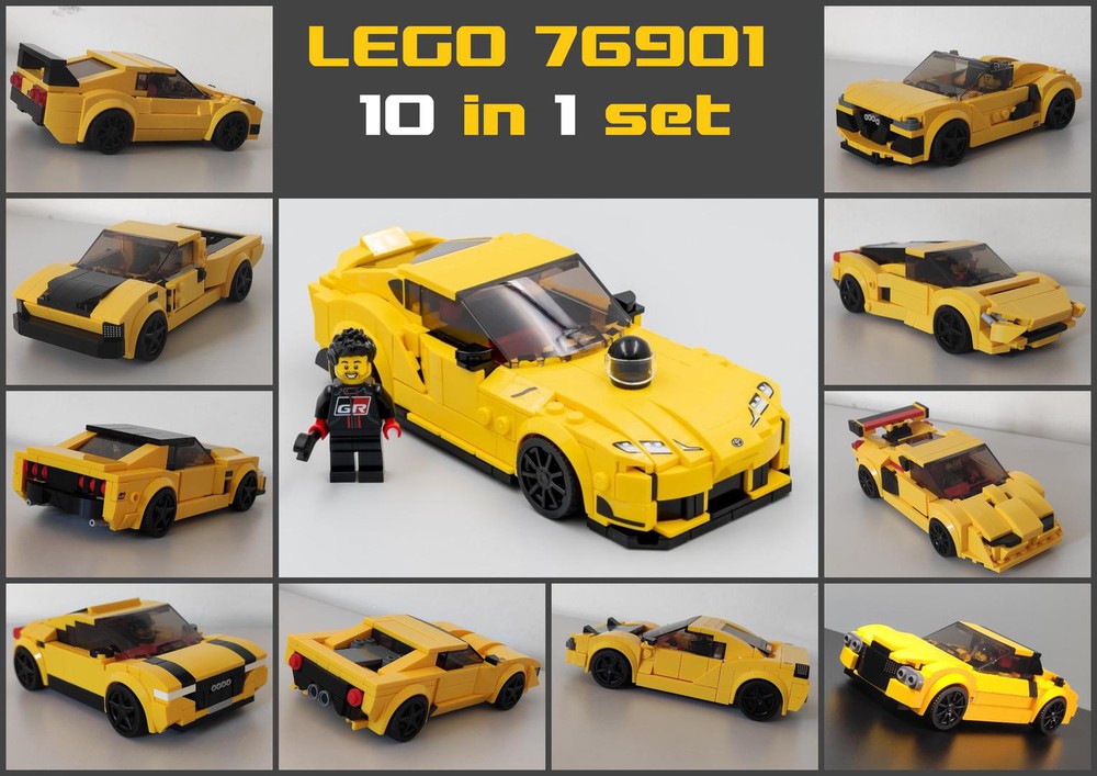 LEGO Speed Champions Toyota GR Supra 76901 Yellow Racing Car Building Set 