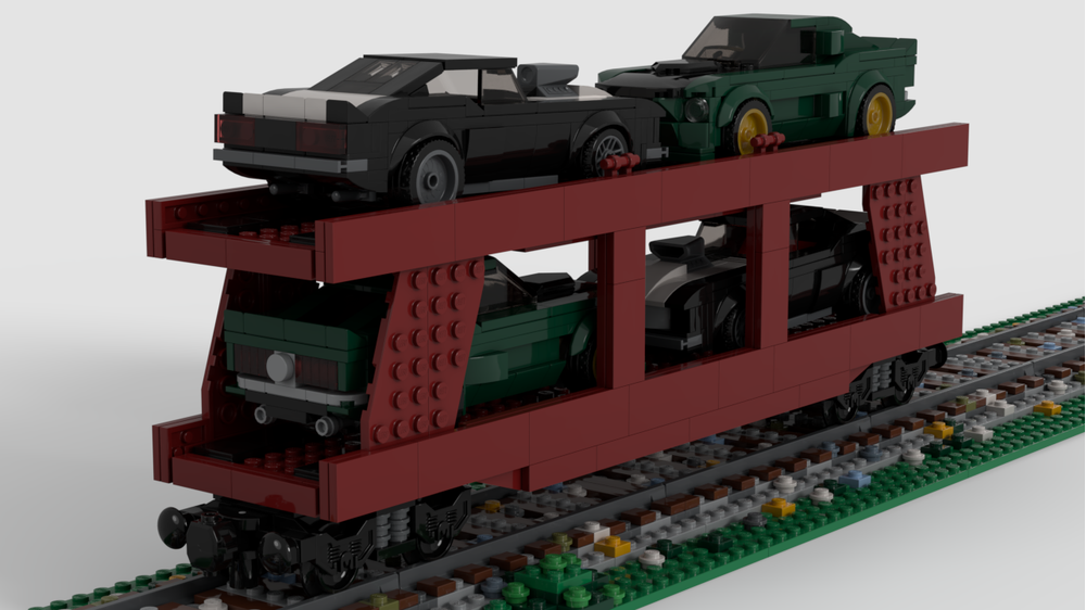 LEGO MOC-81206 60s Autorack by abledfire | Rebrickable - Build with LEGO