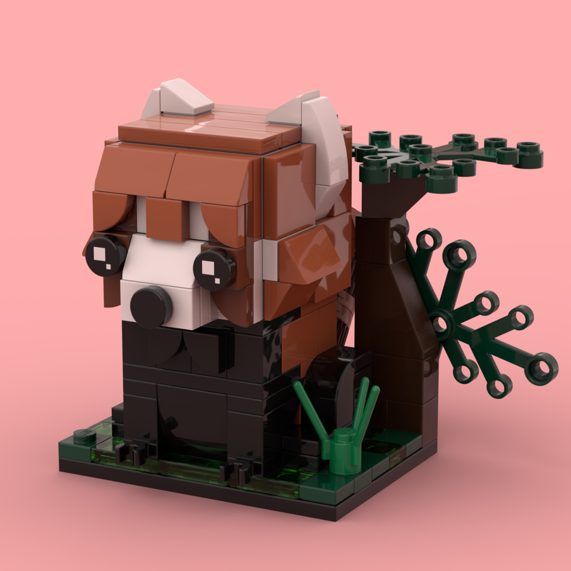 LEGO MOC Red Panda Brickheadz by HylianHerald