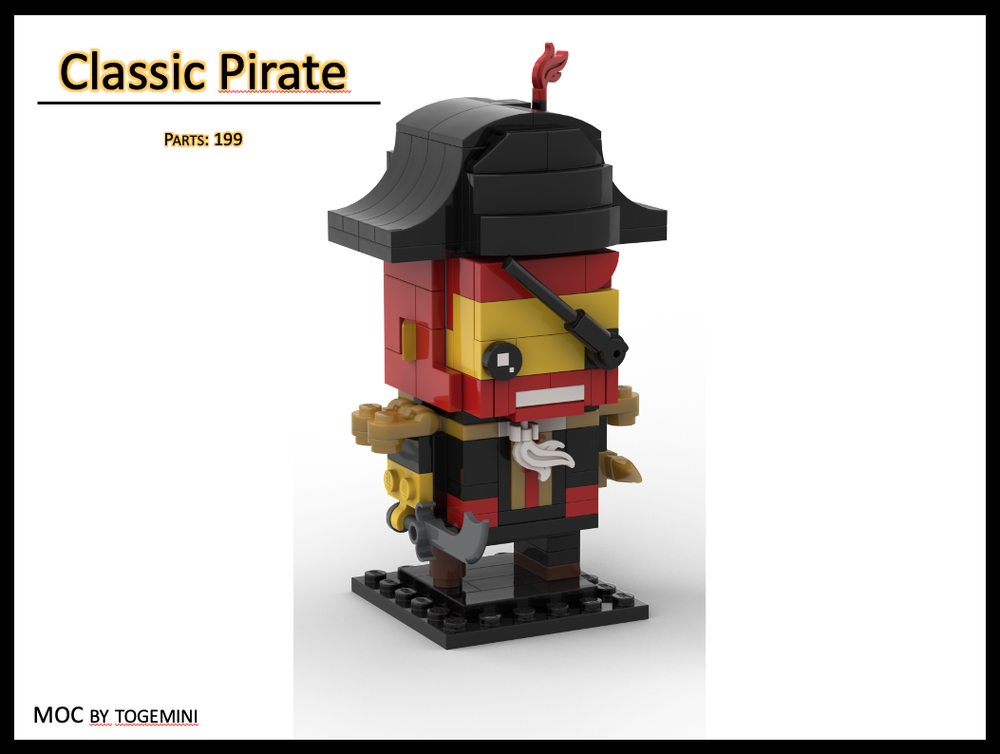 LEGO MOC Pirate Captain Brickbeard - Brickheadz by togemini Rebrickable - Build with LEGO