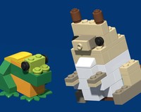 BYGGLEK Frog and Wallaby