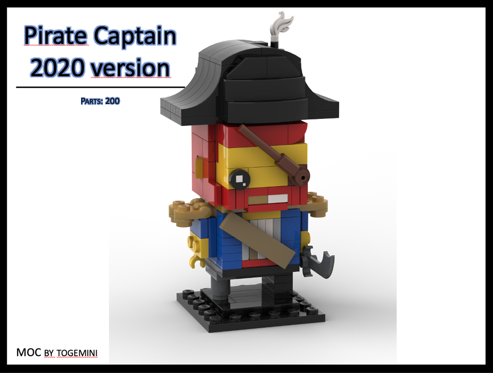 blast sejr Perpetual LEGO MOC Pirate Captain Brickheadz - 2020 version by togemini | Rebrickable  - Build with LEGO