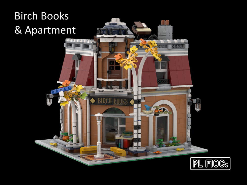 LEGO MOC Birch Books & Apartment - Bookshop Alternative Build by PL MOCs | Rebrickable - Build with