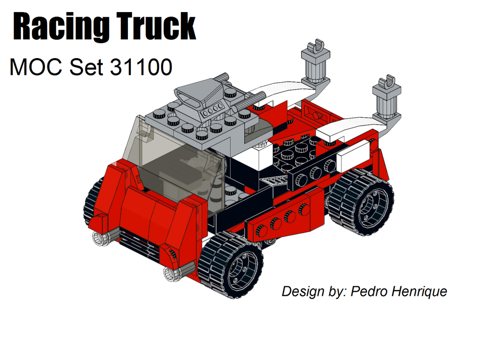 LEGO MOC Racing Truck by Pedro_Henrique | Rebrickable - Build with LEGO