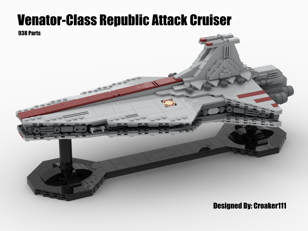LEGO Venator-Class Republic Attack Cruiser with Stand | - Build with LEGO