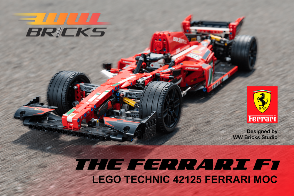 Lego Moc Lego Technic 42125 Ferrari F1 Car 2021 Ver By Ww Bricks Studio Rebrickable Build With Lego