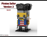 LEGO MOC Pirate Captain Brickbeard - Brickheadz by togemini