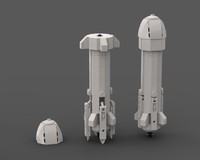 Blue Origin New Shepard (1:110 Saturn V scale)
