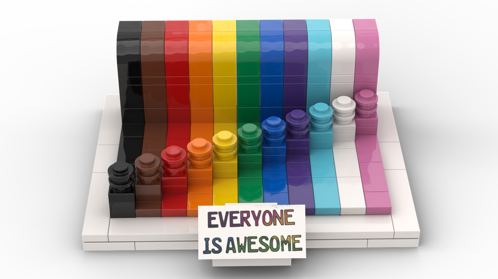 LEGO MOC Microscale Everyone is awesome by farbverlauf