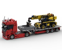 Scania truck, trailer and JCB telehandler
