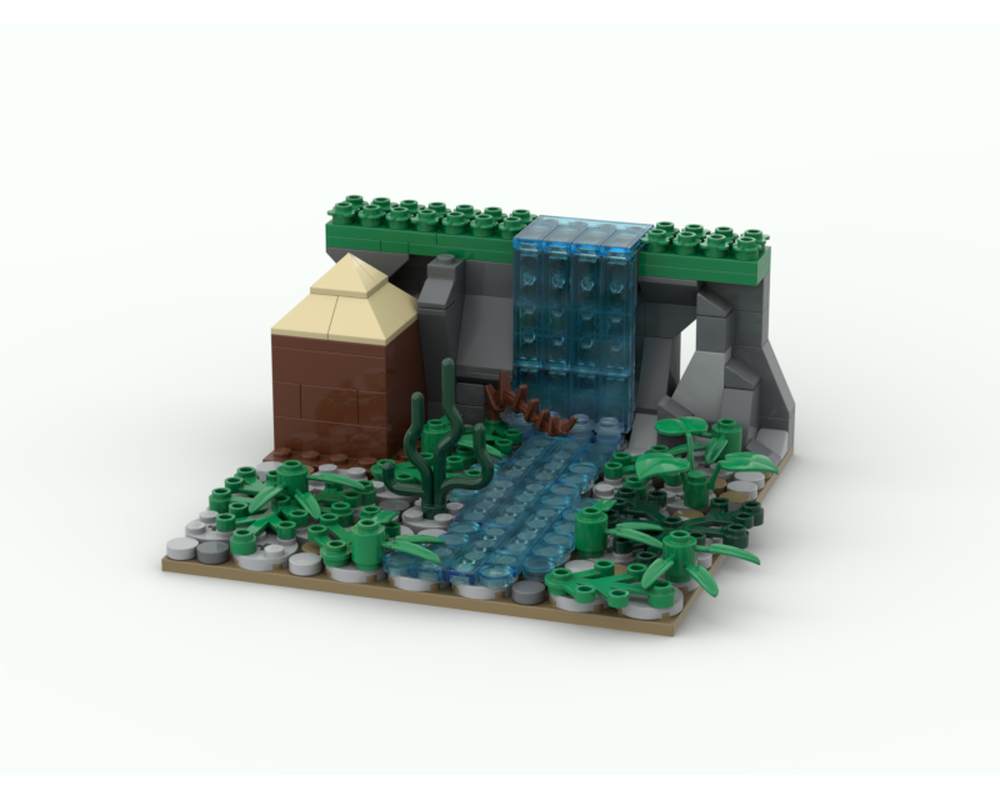 LEGO MOC Little house by the waterfall by maaikefeniks Rebrickable