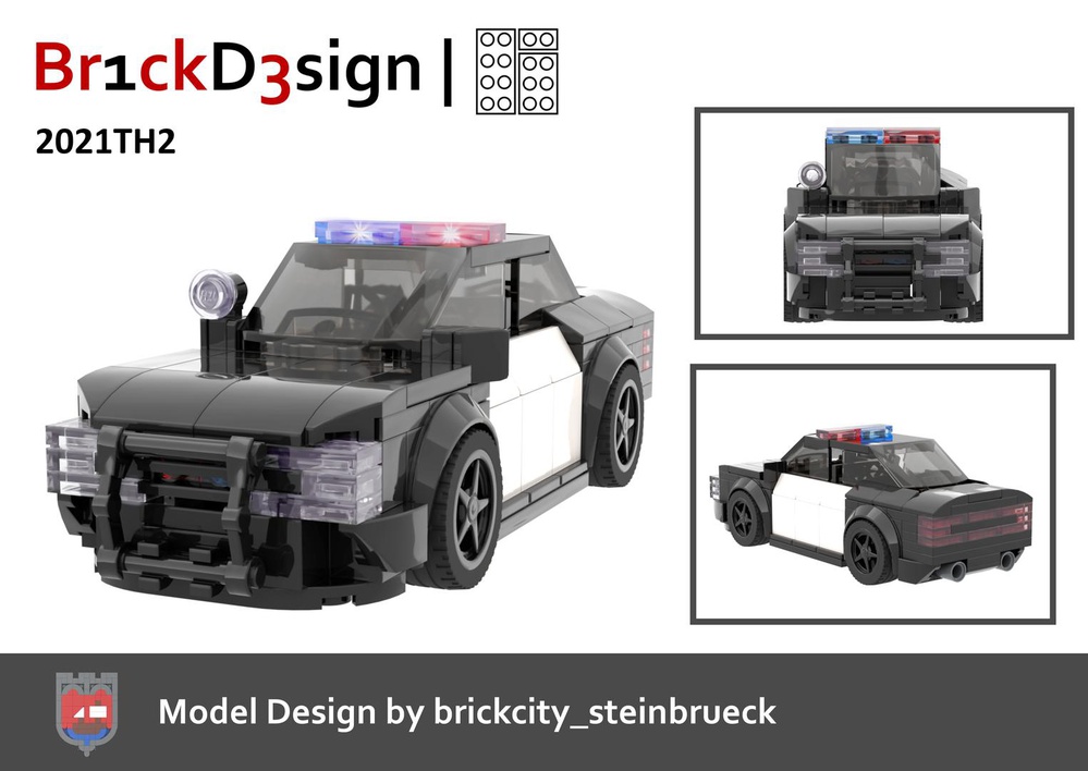 Lego Moc American Police Car (Black & White) By Br1Ckd3Sign | Rebrickable -  Build With Lego