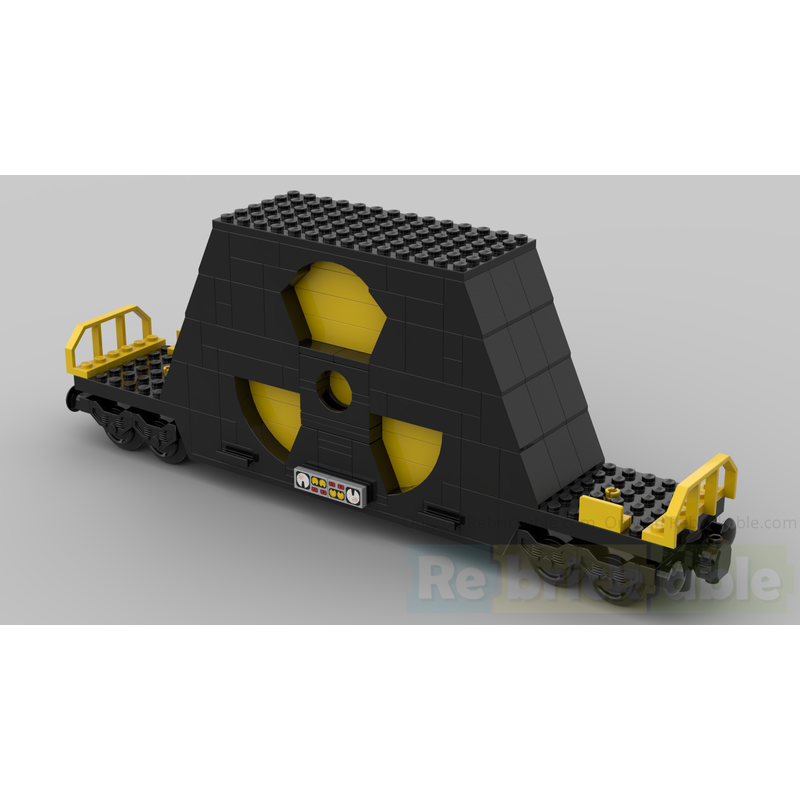 LEGO MOC-83376 Lego nuclear waste train car by josszo