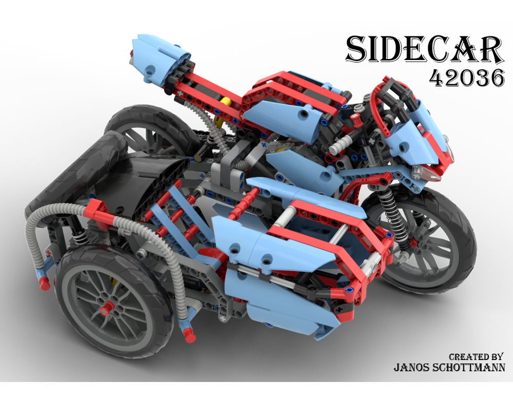 LEGO MOC-83412 42036 Motorcycle with Sidecar by Schotti