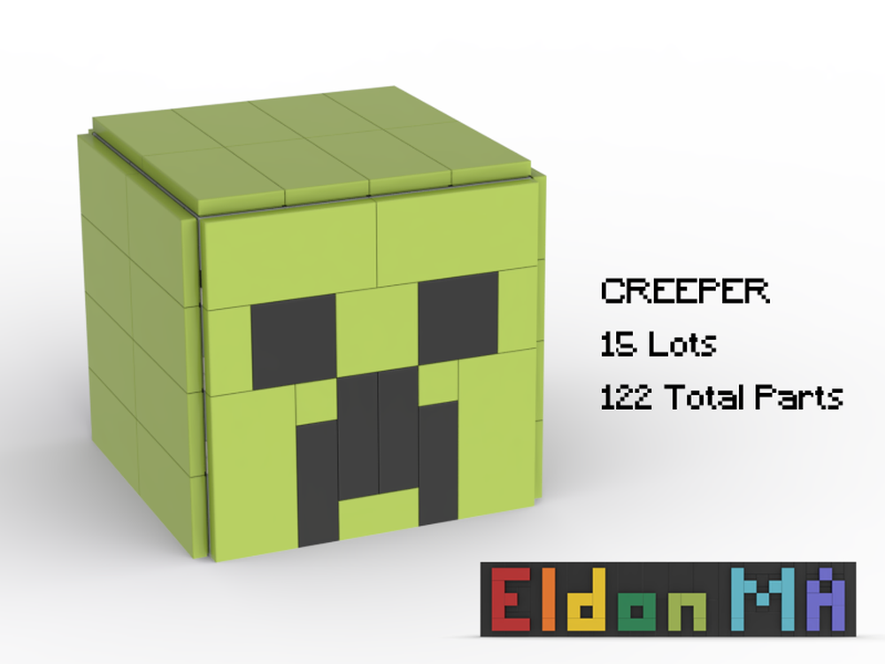 LEGO MOC Minecraft - Creeper Head by Ilyes_Origamist